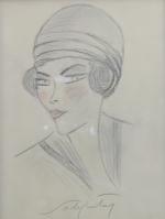 dans le goût de Sacha GUITRY (Français, 1885-1957)Jacqueline DelubacCrayon avec...