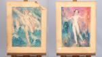 Franz MELCHERS (Germano-Néerlandais, 1868-1944)Danseuse et baigneuse.Deux aquarelles. Une signée en...