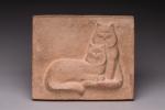 Joël MARTEL (Français, 1896-1966)Deux chatsBas-relief en terre cuite signé en...