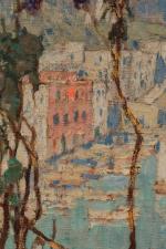 Konstantin Ivanovich GORBATOV (Russe, 1876-1945)"Italienische Landschaft", 1927.Toile signée et datée...