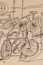Fernand LÉGER (Français, 1881-1955)Le marchand de vélos, 1946Carton imprimé pour...
