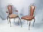Attribué à René DROUET (Français, 1899-1993)
Quatre chaises et trois fauteuils

en...