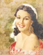 Celso LAGAR (Espagnol, 1891-1966)
Portrait de femme aux boucles d'oreilles

Toile

Signée en...