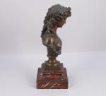 Mathurin MOREAU (1822-1912)Buste de femmeÉpreuve en bronze à patine brune.Signée...