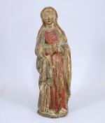 FRANCE, vers 1500
Sainte orante, probablement Marie-Madeleine
Statuette en bois polychromé.

H. 32,5...