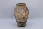 René BUTHAUD (1886-1986)Vase à la danse pastorale,en céramique non vernie,...