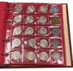 Un CLASSEUR Numis rouge contenant 211 monnaies (134 en argent...