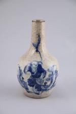 CHINE - Fin XIXe s. VASE BALUSTRE en porcelaine bleu...