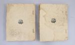 JAPON - Moderne, 1864. Trois ALBUMS sur papier crépon, Fables...