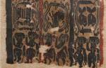 ÉGYPTE - VIe-VIIIe s.Fragment de tapisserie copte, fond bis, décor...