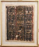 ÉGYPTE - VIe-VIIIe s.Fragment de tapisserie copte, fond bis, décor...