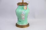 MMHINE - Moderne Vase en porcelaine à fond vert figurant...