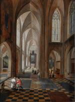 PETER NEEFS (Anvers, 1587 - 1656/61) Vue de l'intérieur d'une...