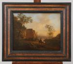 JAN BOTH (Utrecht, 1610-1652) 
Bergers dans un paysage 

Panneau, une...