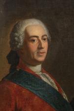 ÉCOLE FRANÇAISE DU MILIEU DU XVIIIe SIÈCLEPortrait de Louis XVToile.Haut....