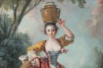 FRANÇOIS BOUCHER (Paris, 1703-1770) La petite laitière, 1769Toile.Signée et datée...